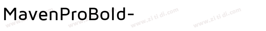 MavenProBold字体转换