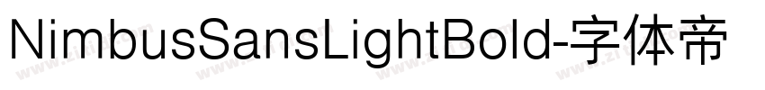 NimbusSansLightBold字体转换