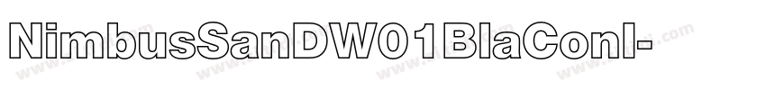 NimbusSanDW01BlaConI字体转换