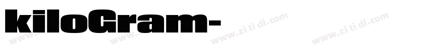 kiloGram字体转换