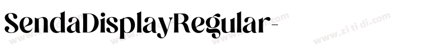 SendaDisplayRegular字体转换