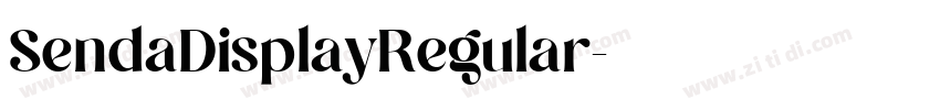 SendaDisplayRegular字体转换