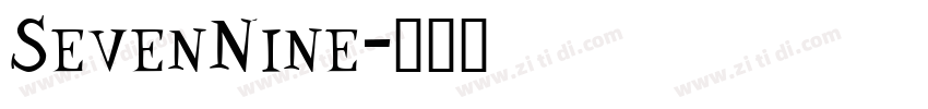 SevenNine字体转换