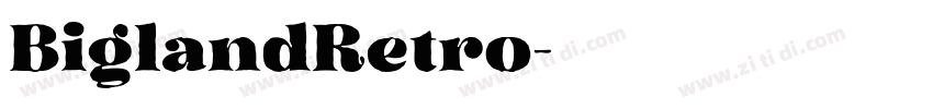 BiglandRetro字体转换