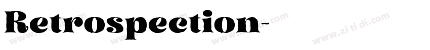 Retrospection字体转换