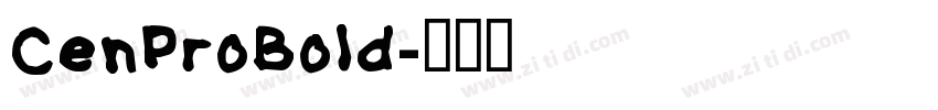 CenProBold字体转换