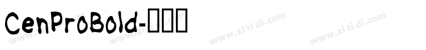 CenProBold字体转换