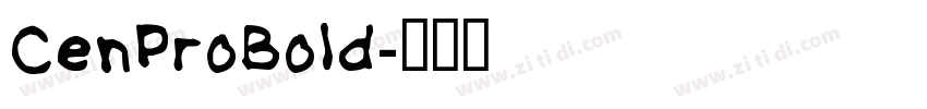CenProBold字体转换