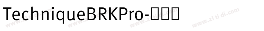 TechniqueBRKPro字体转换