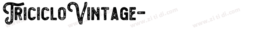 TricicloVintage字体转换