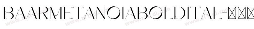 BaarMetanoiaBoldItal字体转换