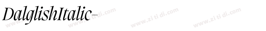 DalglishItalic字体转换