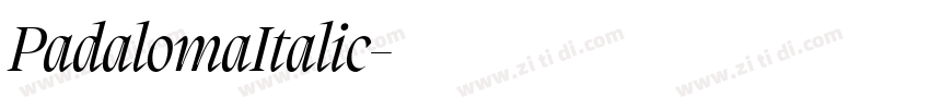 PadalomaItalic字体转换