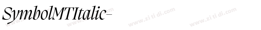 SymbolMTItalic字体转换 SymbolMTItalic字体转换