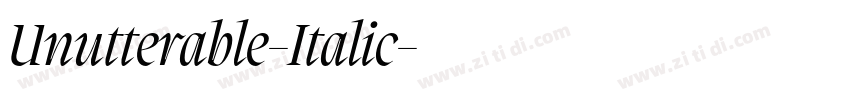 Unutterable-Italic字体转换