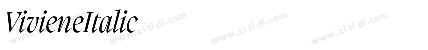 VivieneItalic字体转换