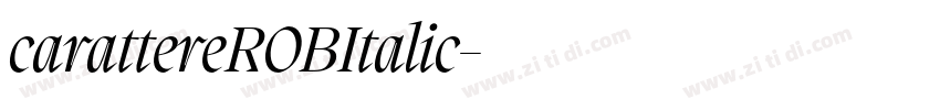 carattereROBItalic字体转换