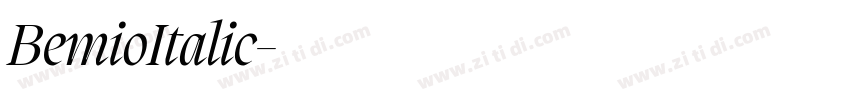BemioItalic字体转换
