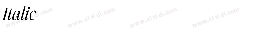 Italic字體字体转换 Italic字體字体转换