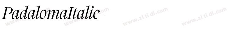 PadalomaItalic字体转换