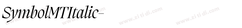 SymbolMTItalic字体转换 SymbolMTItalic字体转换