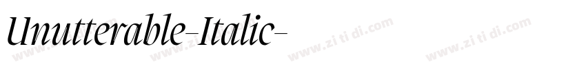 Unutterable-Italic字体转换