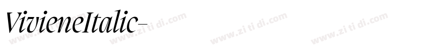 VivieneItalic字体转换