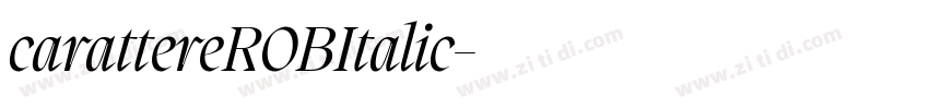 carattereROBItalic字体转换