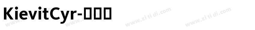 KievitCyr字体转换