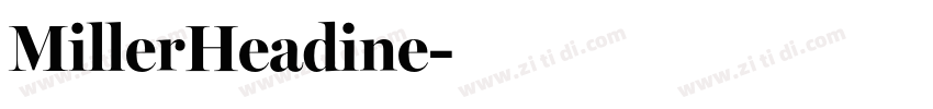 MillerHeadine字体转换