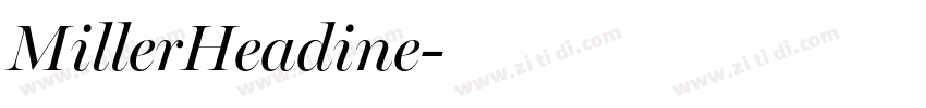 MillerHeadine字体转换