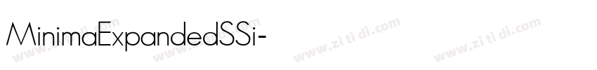 MinimaExpandedSSi字体转换 MinimaExpandedSSi字体转换