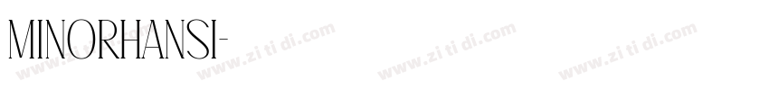 minorHAnsi字体转换