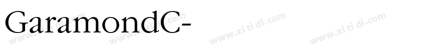 GaramondC字体转换