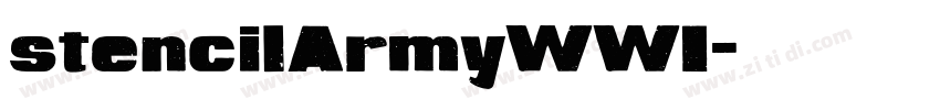 stencilArmyWWI字体转换