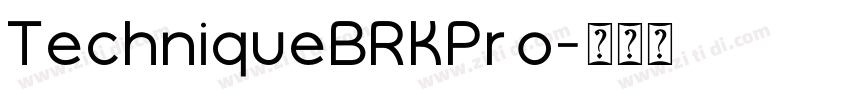 TechniqueBRKPro字体转换
