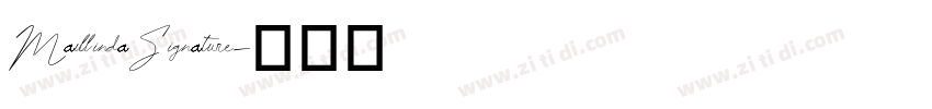 MaullindaSignature字体转换