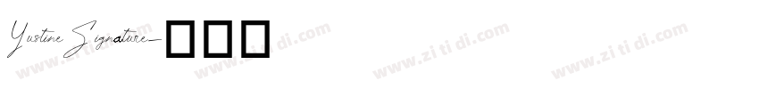 YustineSignature字体转换