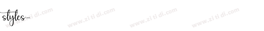 styles字体转换