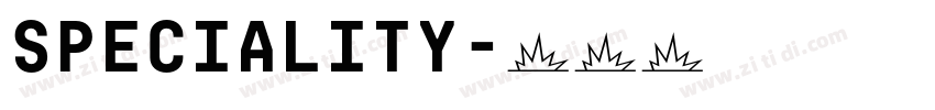 Speciality字体转换
