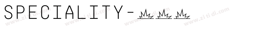 Speciality字体转换