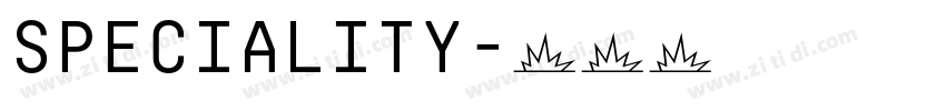 Speciality字体转换