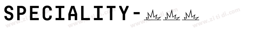 Speciality字体转换