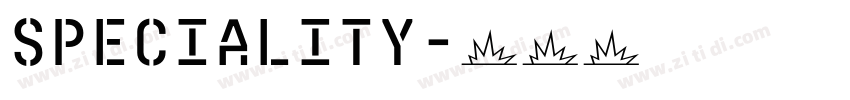 Speciality字体转换