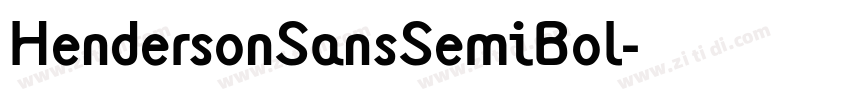 HendersonSansSemiBol字体转换 HendersonSansSemiBol字体转换