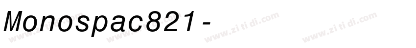 Monospac821字体转换