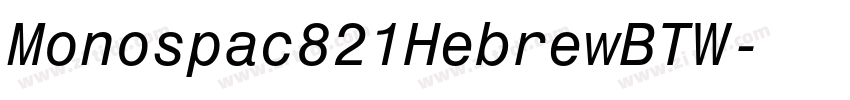 Monospac821HebrewBTW字体转换