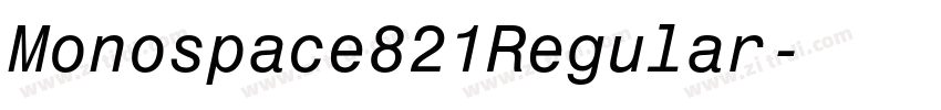 Monospace821Regular字体转换 Monospace821Regular字体转换