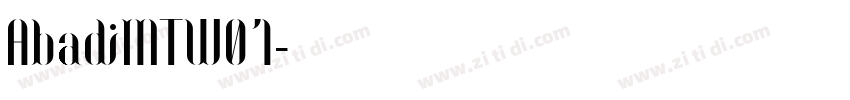 AbadiMTW01字体转换