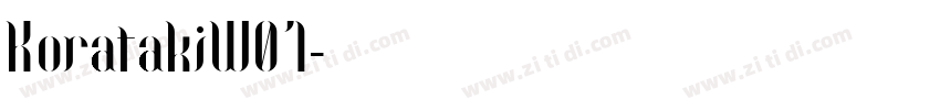 KoratakiW01字体转换